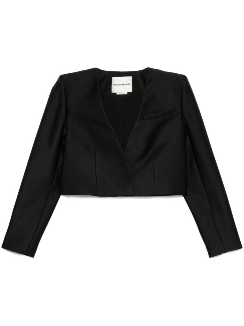 Roland Mouret cropped taffeta jacket - Black von Roland Mouret