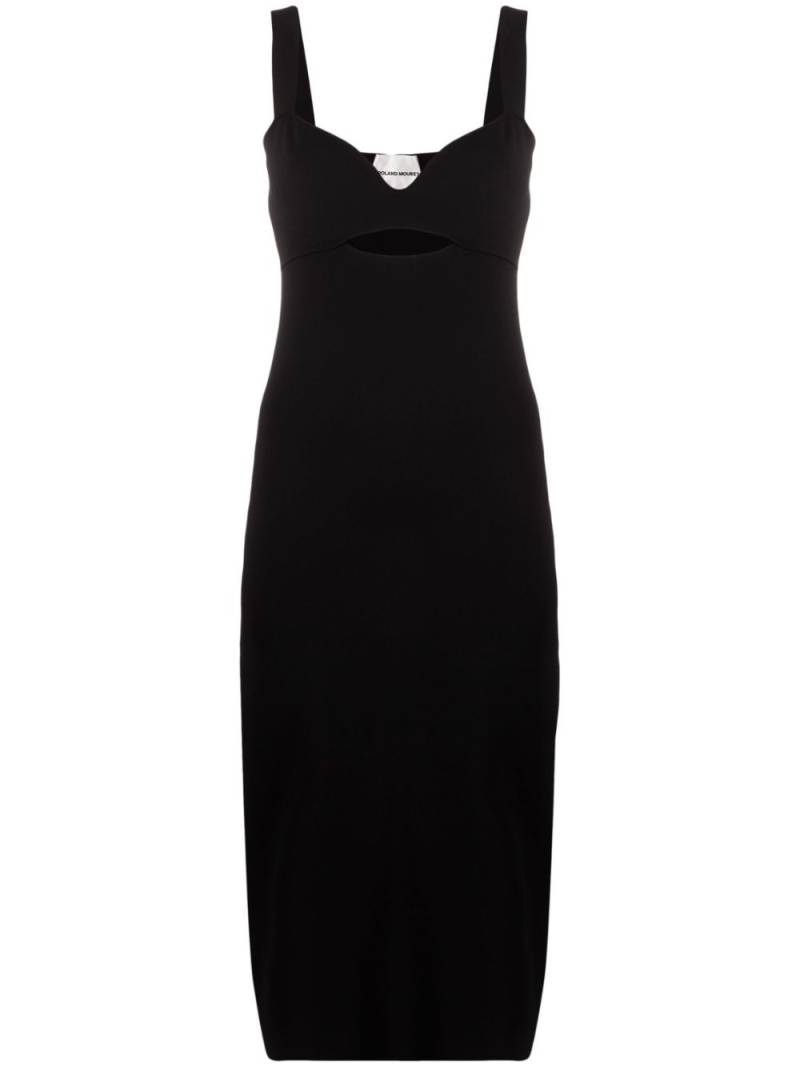 Roland Mouret cut-out knitted midi dress - Black von Roland Mouret