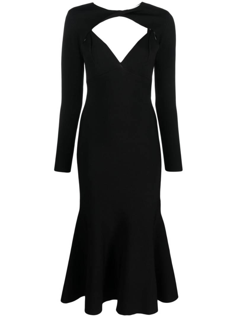 Roland Mouret detachable-sleeves midi dress - Black von Roland Mouret