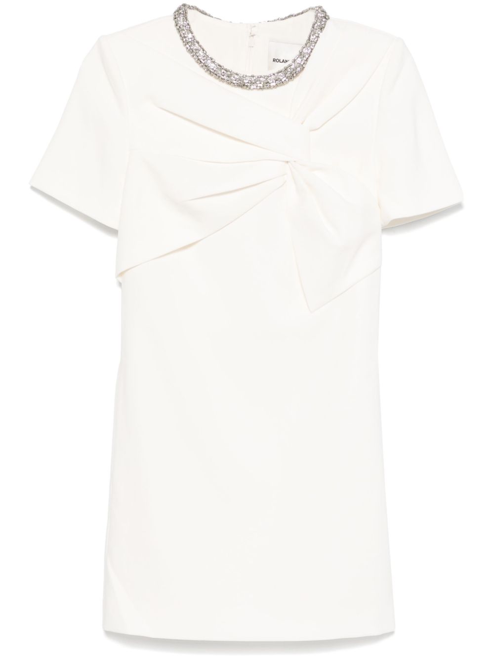 Roland Mouret embellished crepe mini dress - White von Roland Mouret