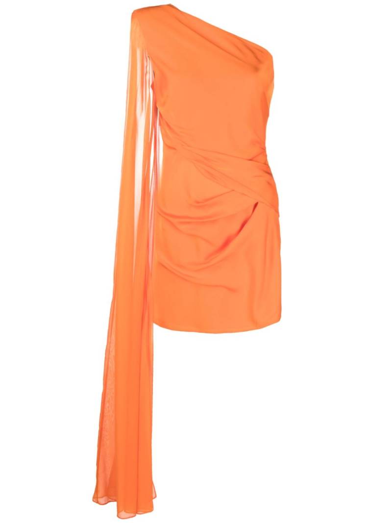 Roland Mouret one-shoulder draped-detail dress - Orange von Roland Mouret