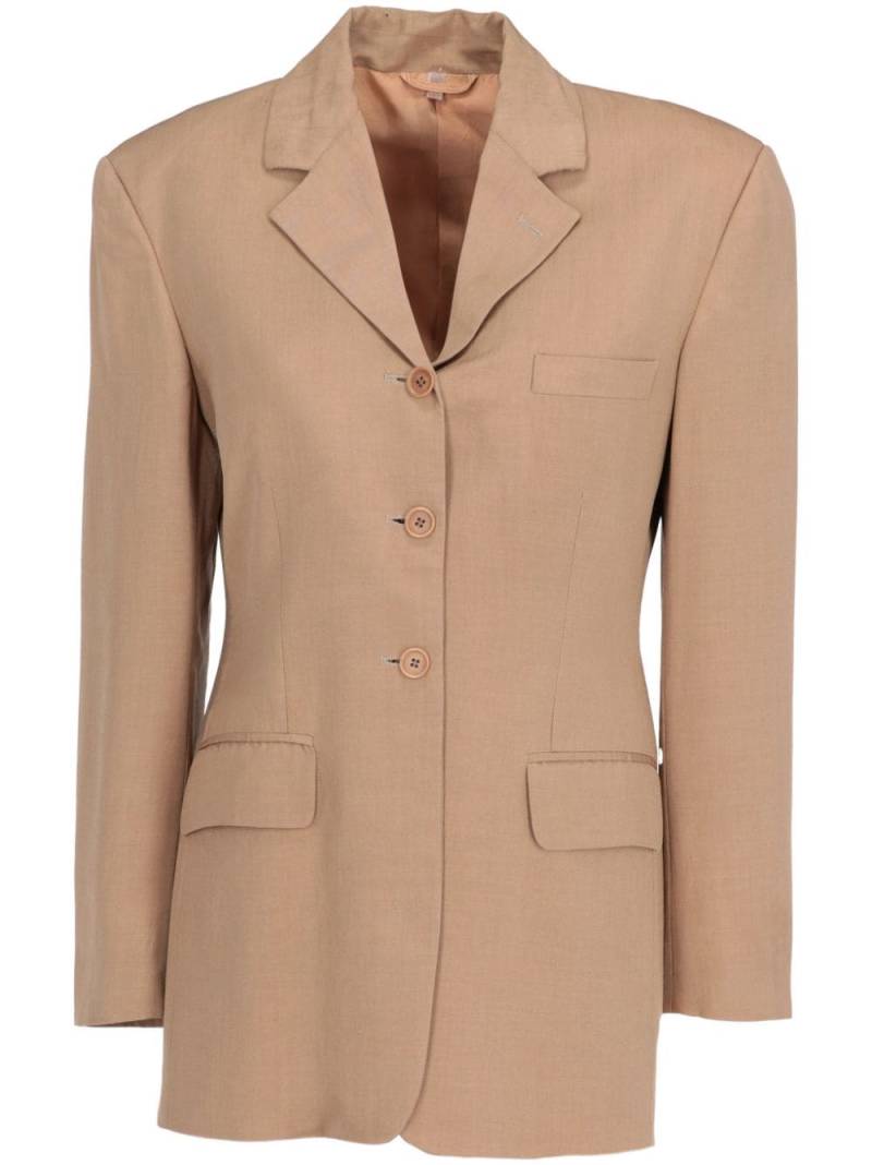 Romeo Gigli Pre-Owned 1990 single-breasted blazer - Neutrals von Romeo Gigli Pre-Owned