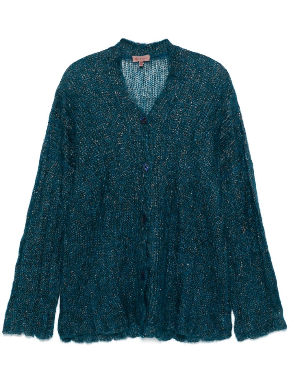 Romeo Gigli Pre-Owned 1990s open-knit cardigan - Blue von Romeo Gigli Pre-Owned