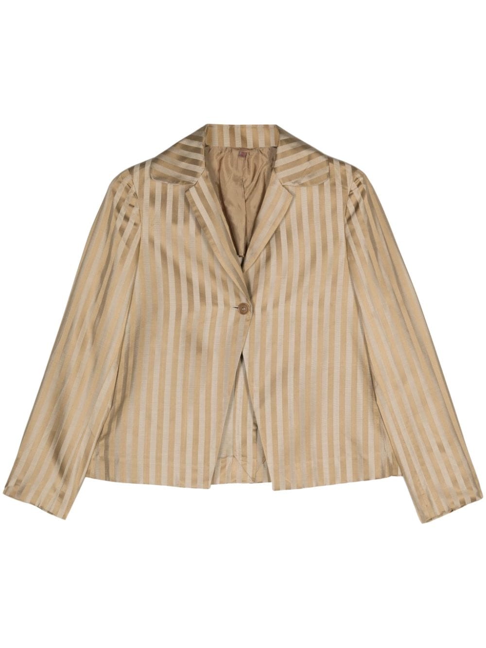 Romeo Gigli Pre-Owned 1990s striped silk blazer - Neutrals von Romeo Gigli Pre-Owned