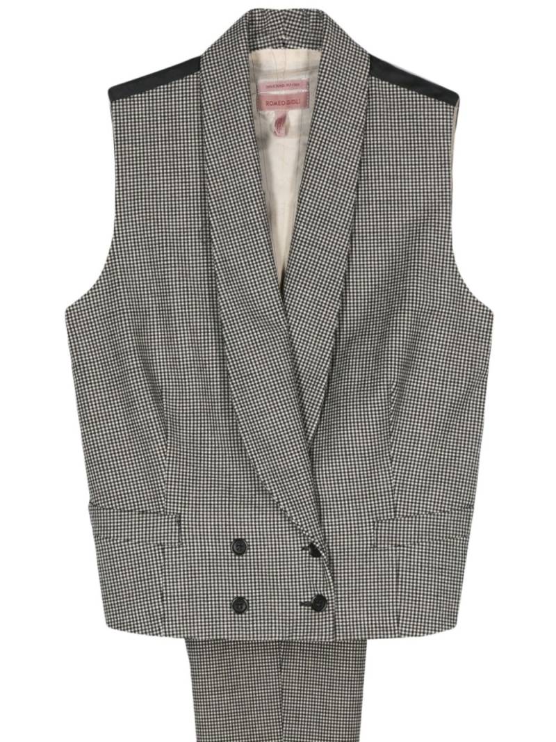 Romeo Gigli Pre-Owned 19990s houndstooth-pattern suit - White von Romeo Gigli Pre-Owned