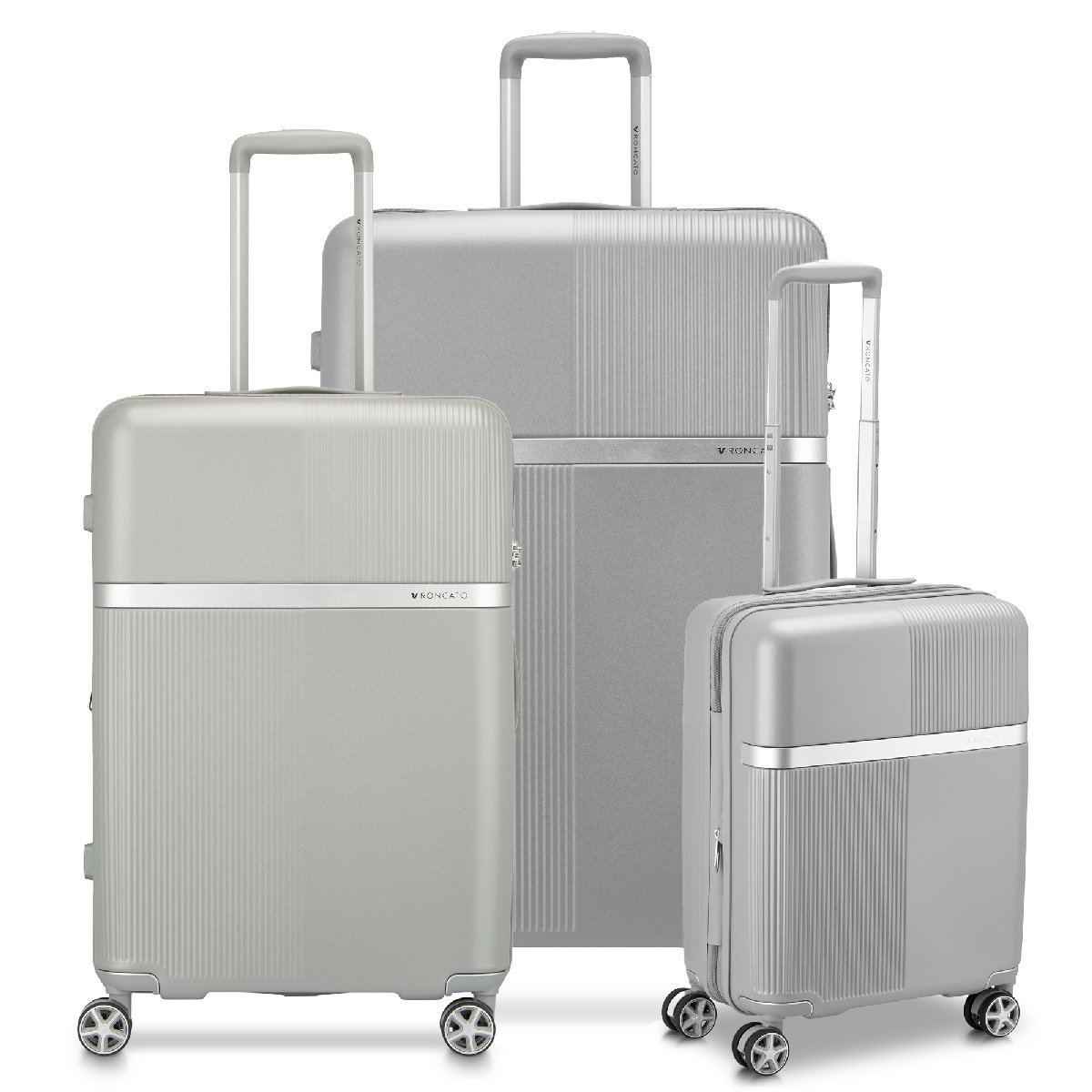 Airglam - 3er Trolley Set in Grau von Roncato