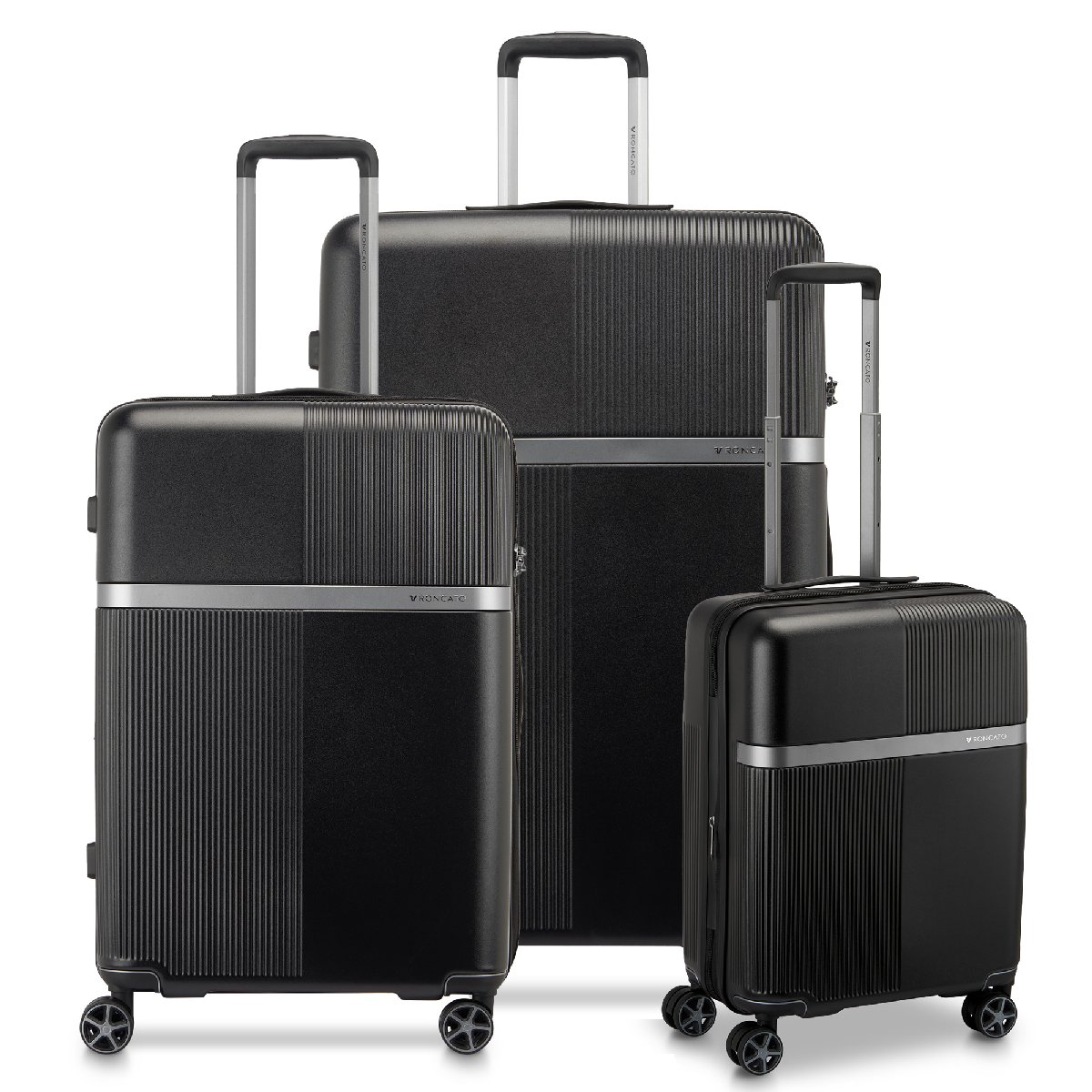 Airglam - 3er Trolley Set in Schwarz von Roncato