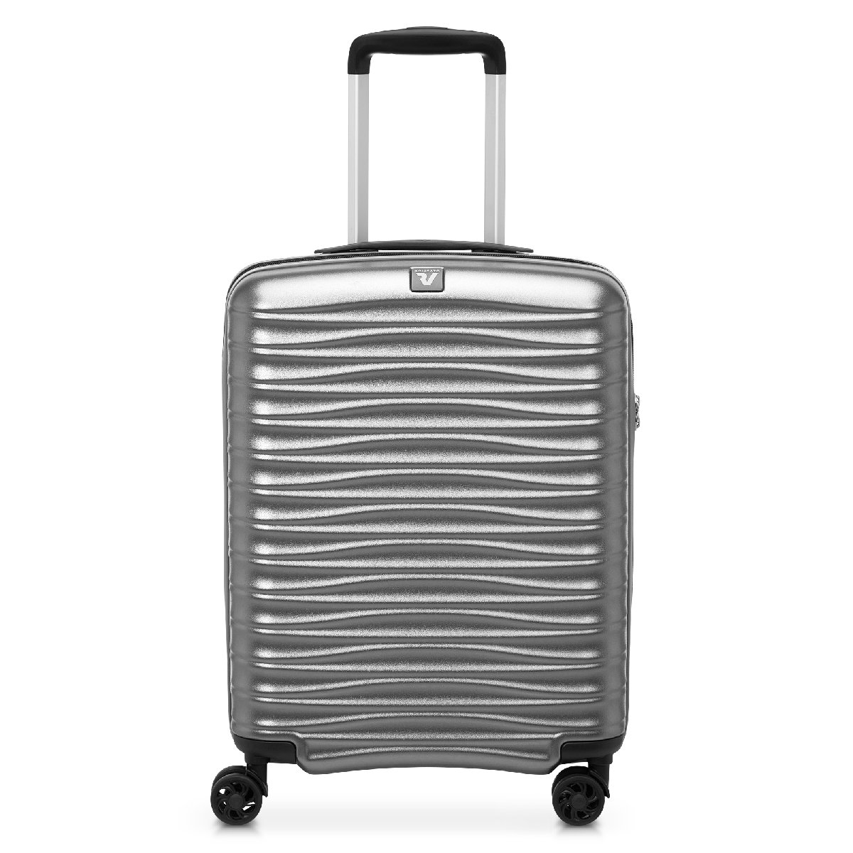 Wave - Trolley Handgepäck Carry-On 55cm, Silber von Roncato