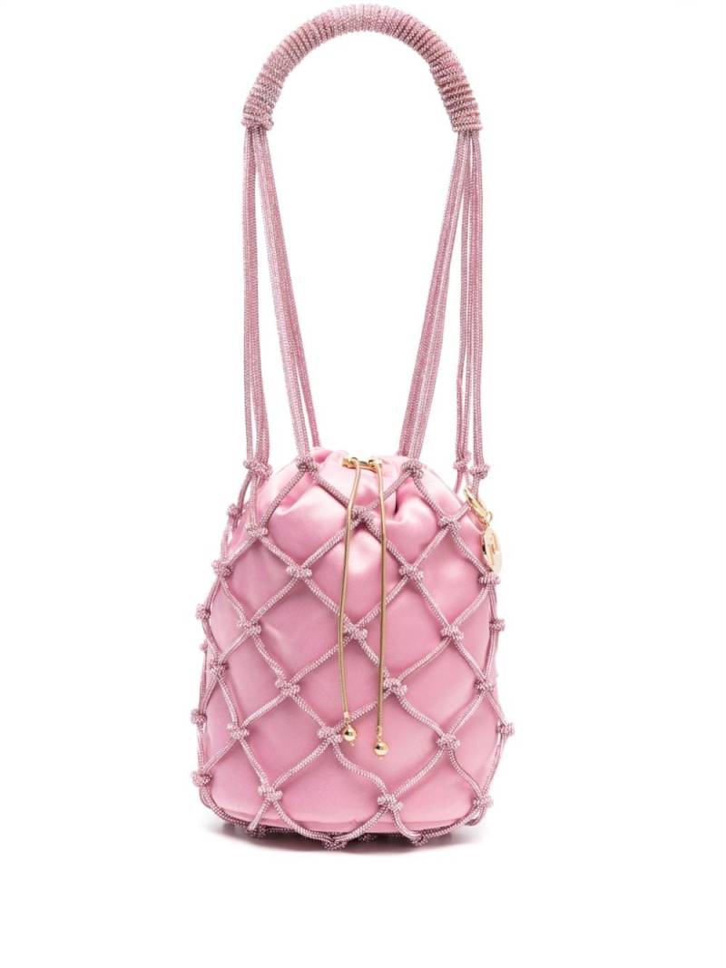 Rosantica Capri crystal-embellished bucket bag - Pink von Rosantica