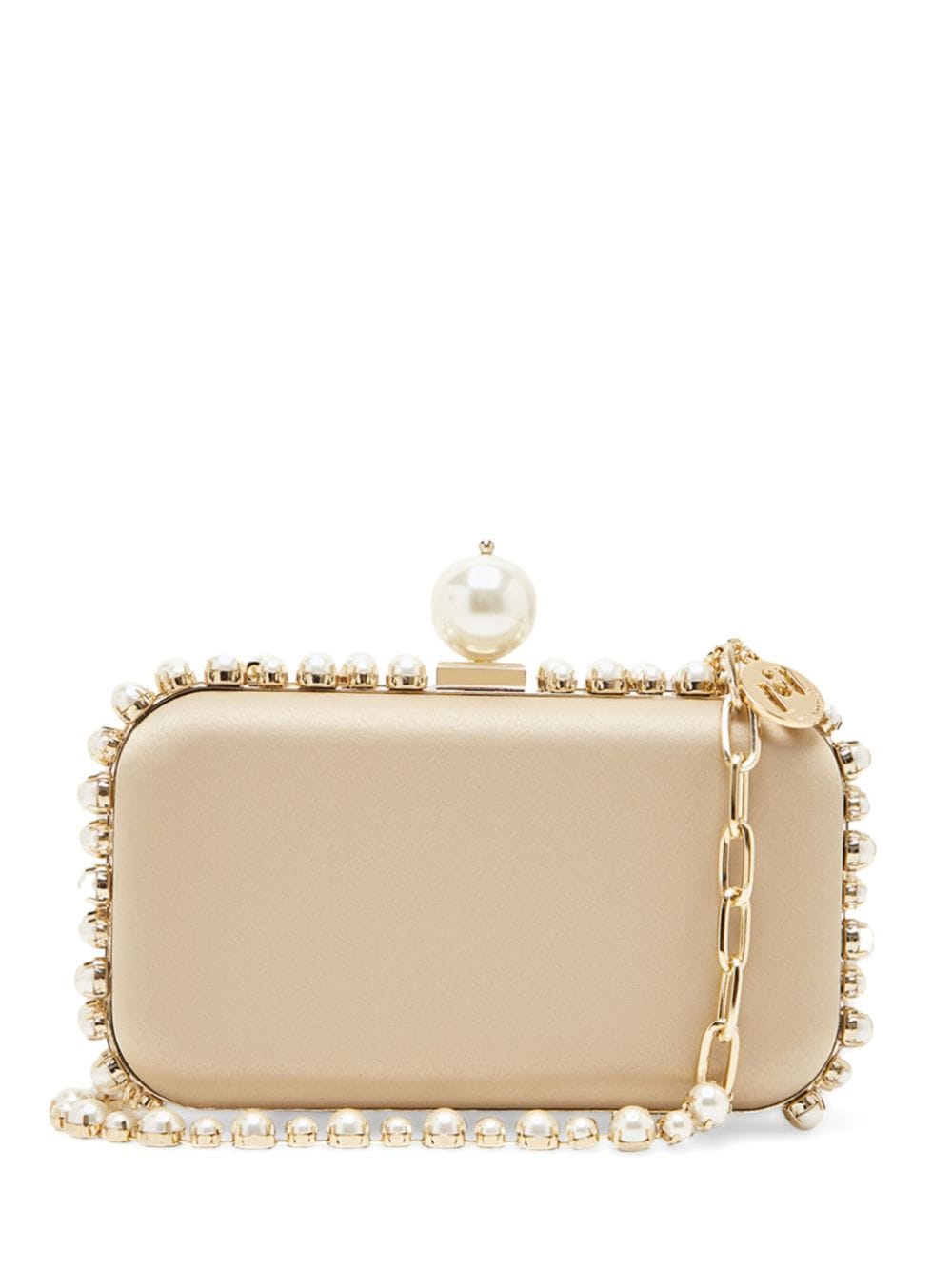 Rosantica Urania Perla satin clutch bag - Neutrals von Rosantica