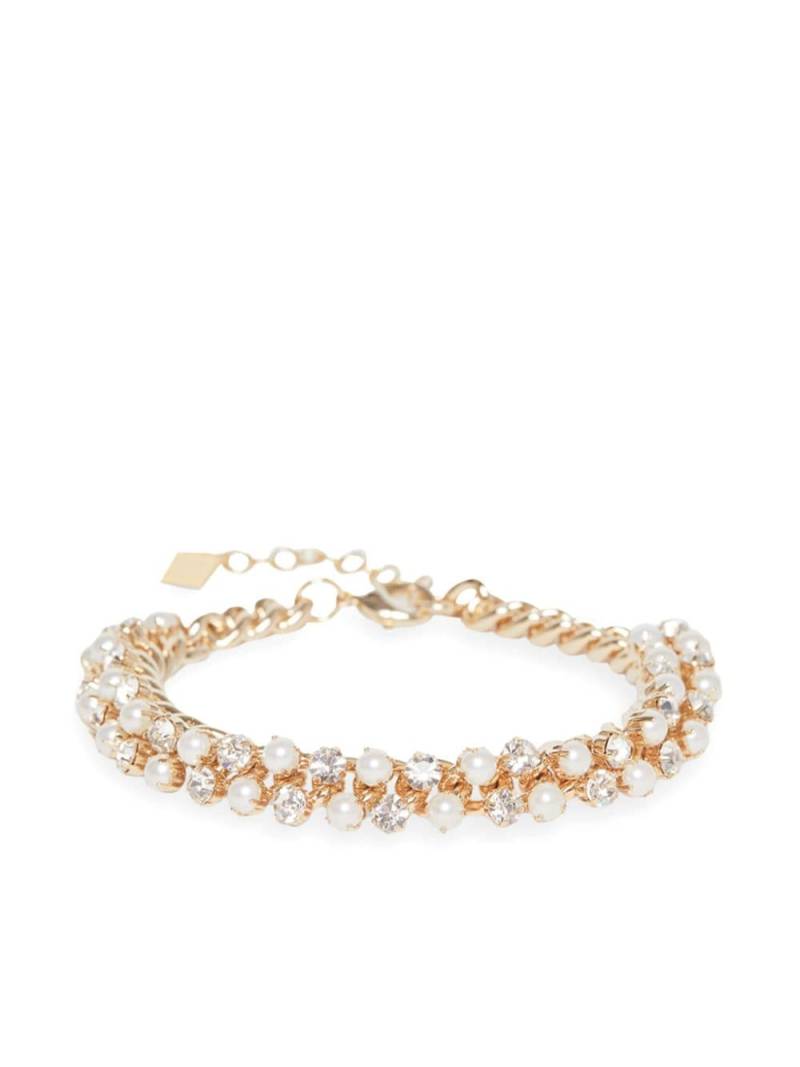 Rosantica faux-pearl and crystal embellished bracelet - Gold von Rosantica