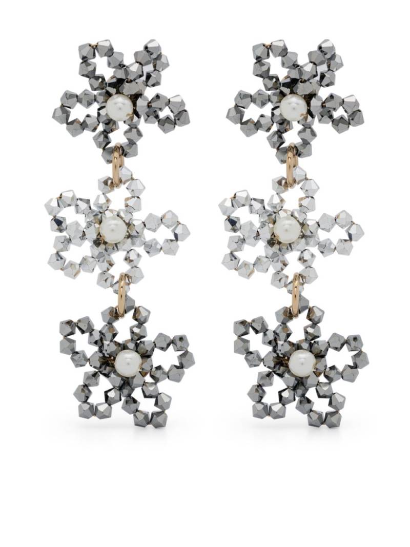 Rosantica floral-motif drop earrings - Silver von Rosantica