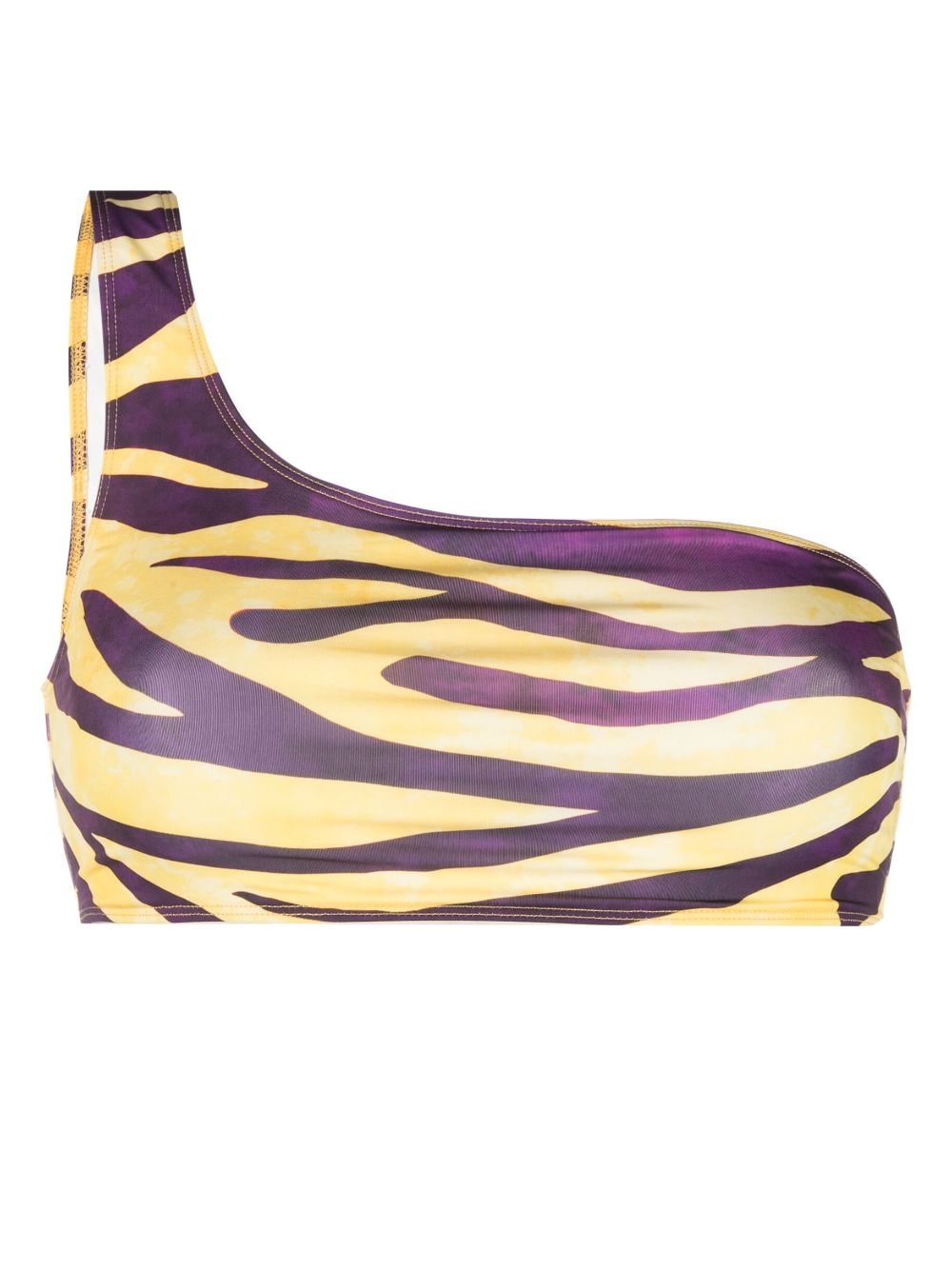 Roseanna one-shoulder zebra-print bikini top - Yellow von Roseanna