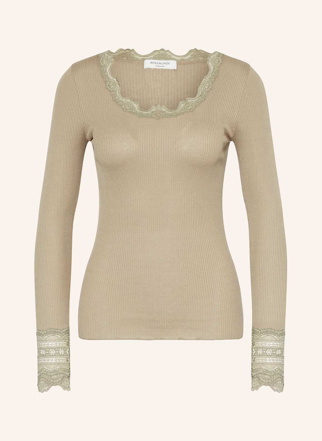 Rosemunde Longsleeve Aus Seide beige von Rosemunde