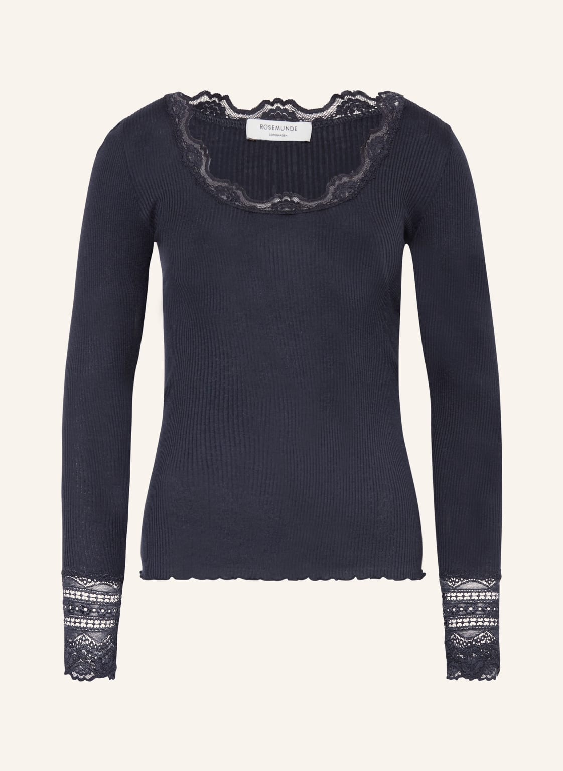 Rosemunde Longsleeve Aus Seide blau von Rosemunde