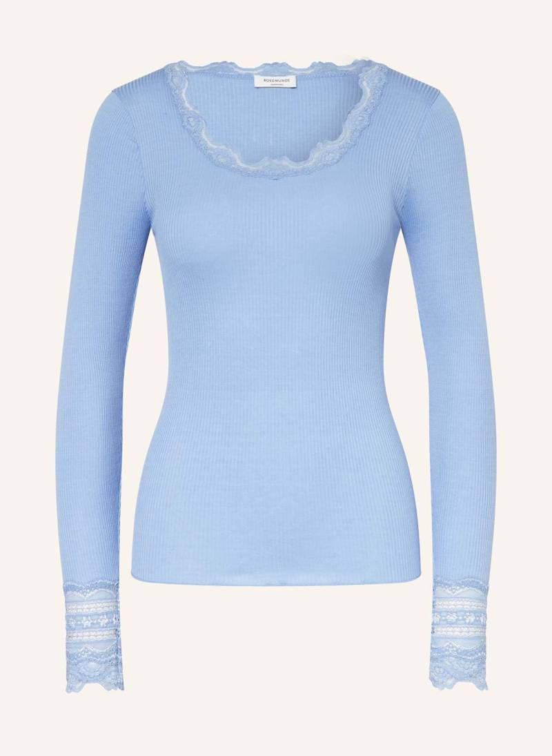 Rosemunde Longsleeve Aus Seide blau von Rosemunde