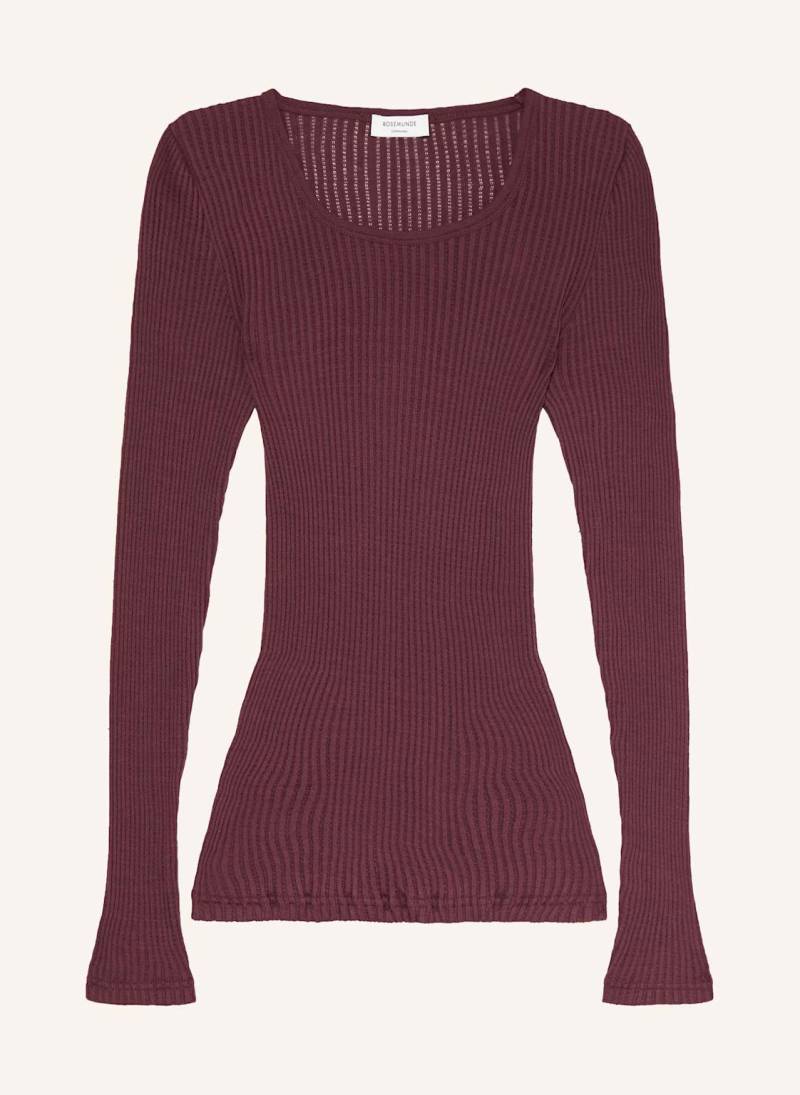 Rosemunde Longsleeve Aus Seide rot von Rosemunde