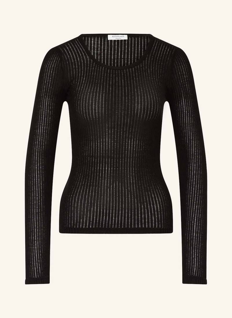 Rosemunde Longsleeve Aus Seide schwarz von Rosemunde