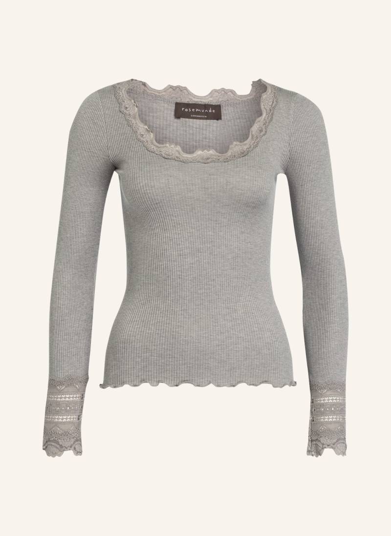 Rosemunde Longsleeve Aus Seide grau von Rosemunde