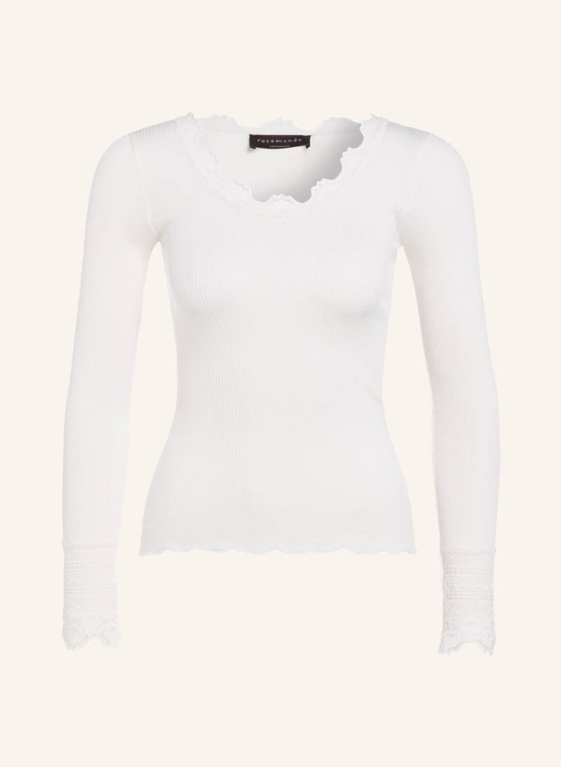 Rosemunde Longsleeve Aus Seide weiss von Rosemunde