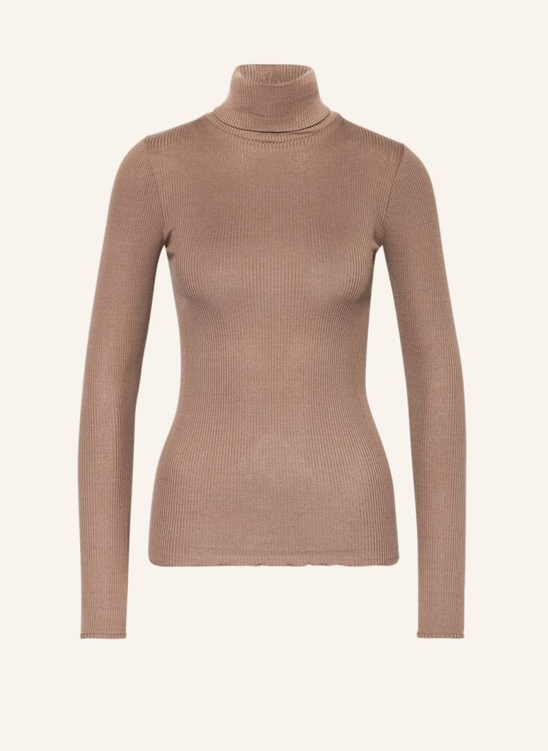 Rosemunde Rollkragenshirt Babette Aus Seide beige von Rosemunde