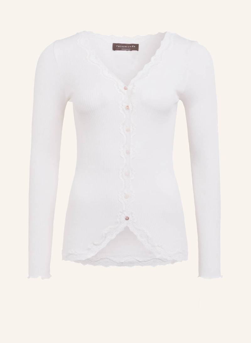 Rosemunde Strickjacke Babette Aus Seide weiss von Rosemunde