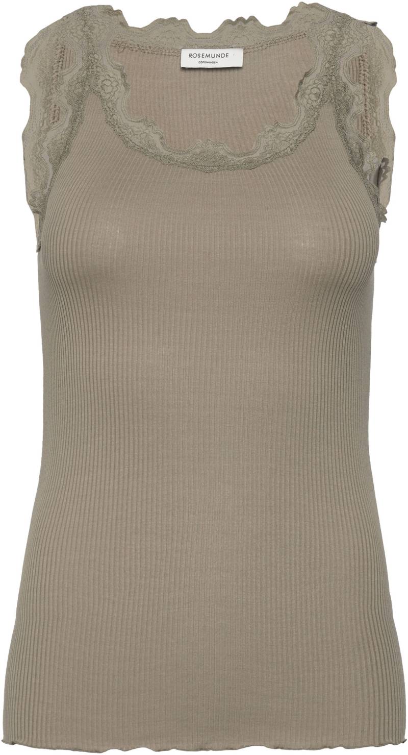 rosemunde Tanktop »Babette Silk Top«, wunderschöner Vintage-Spitzenbesatz an Ausschnitt und Trägern von Rosemunde