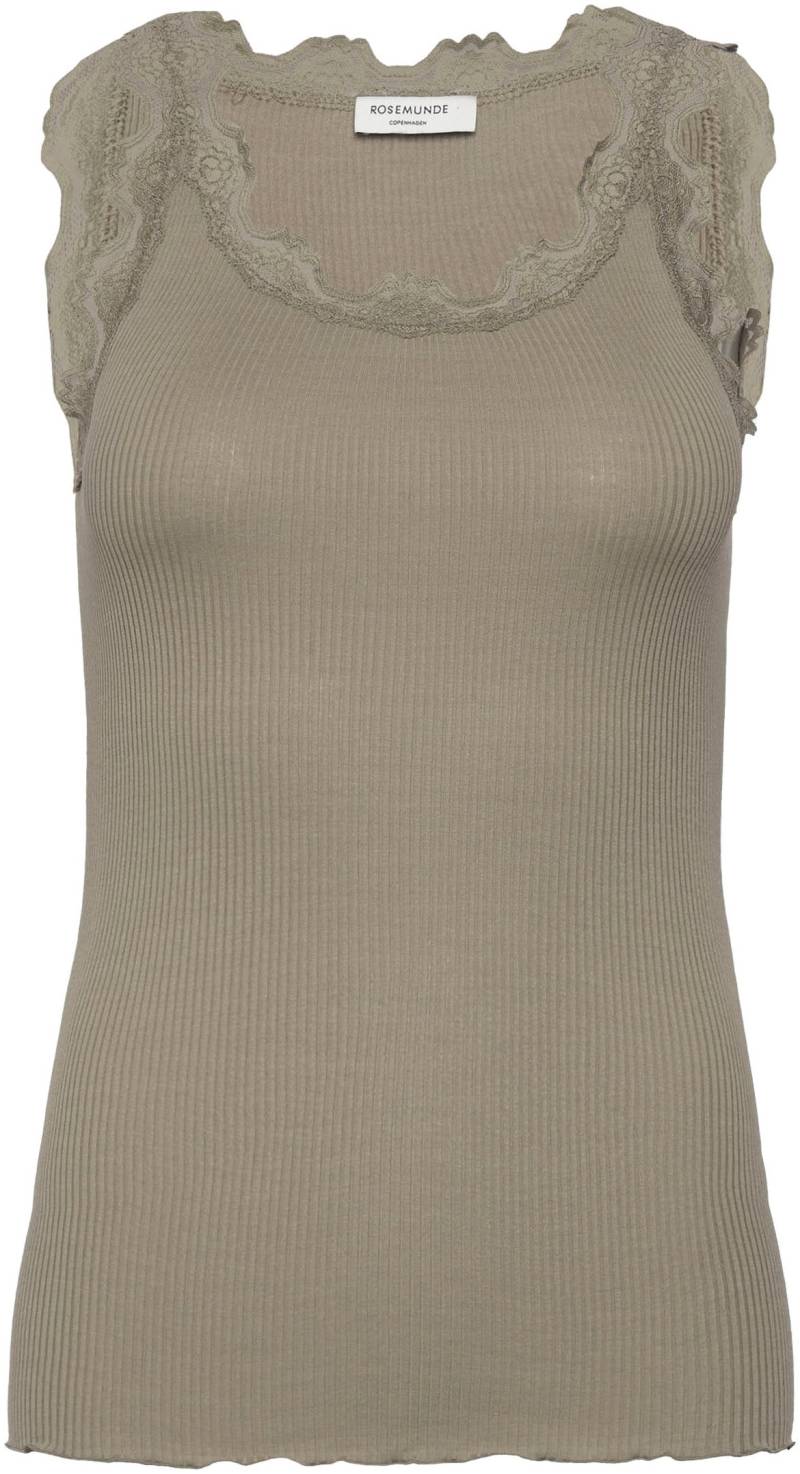 rosemunde Tanktop »Babette Silk Top«, wunderschöner Vintage-Spitzenbesatz an Ausschnitt und Trägern von Rosemunde