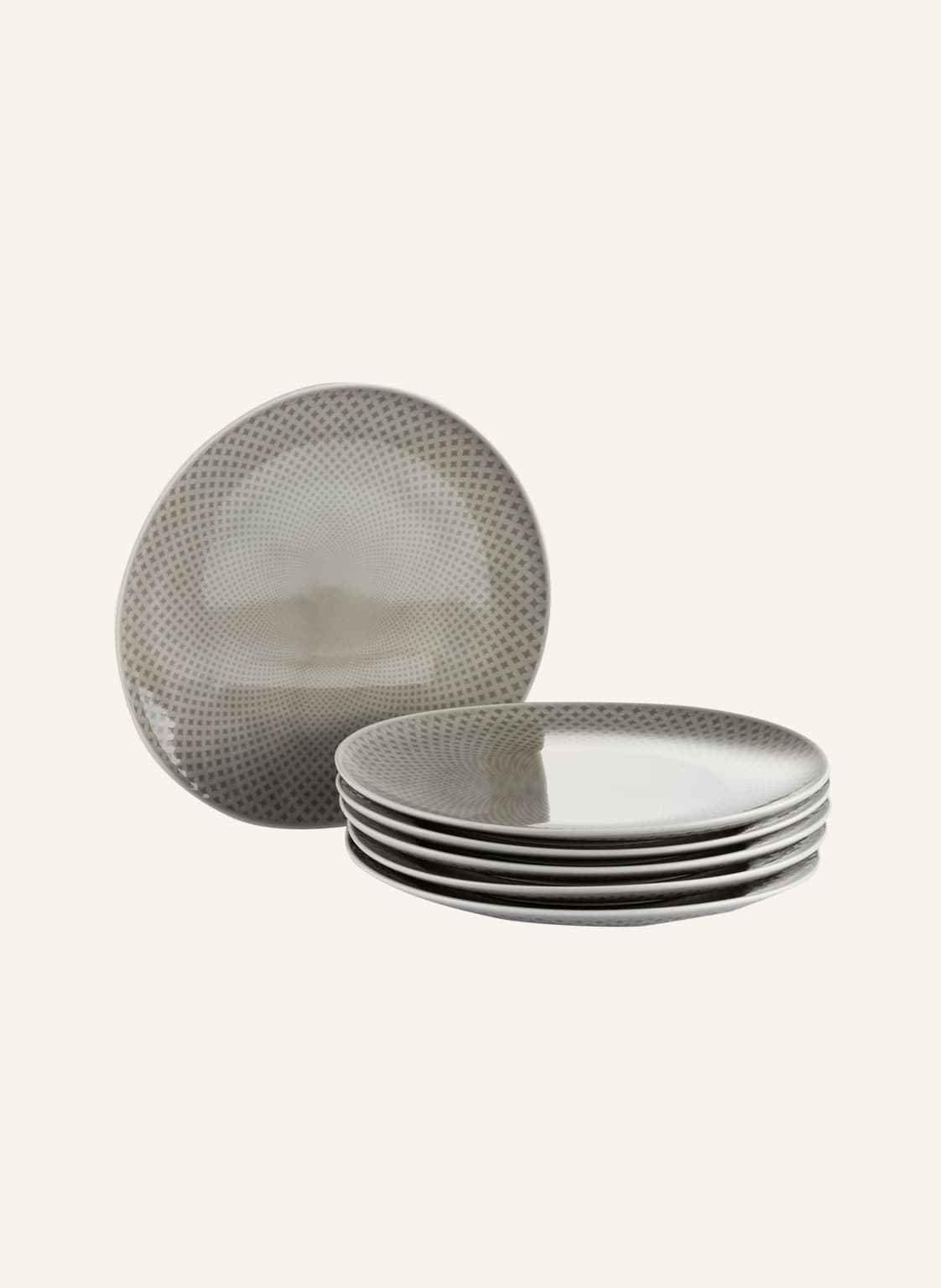 Rosenthal 6er-Set Dessertteller Junto Pearl Grey grau von Rosenthal