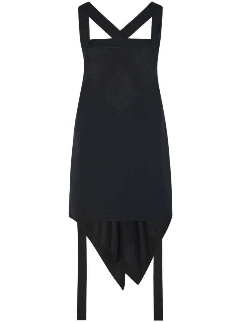 Rosetta Getty asymmetric apron top - Black von Rosetta Getty