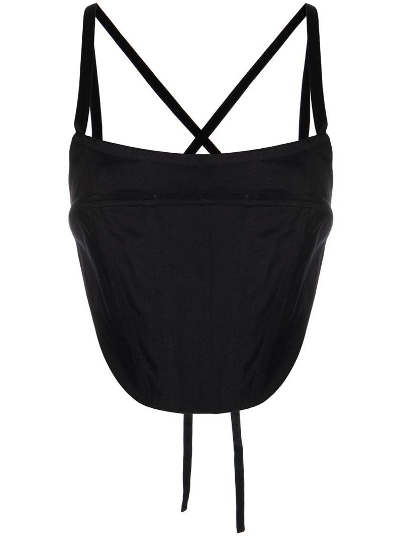 Rosetta Getty backless corset top - Black von Rosetta Getty