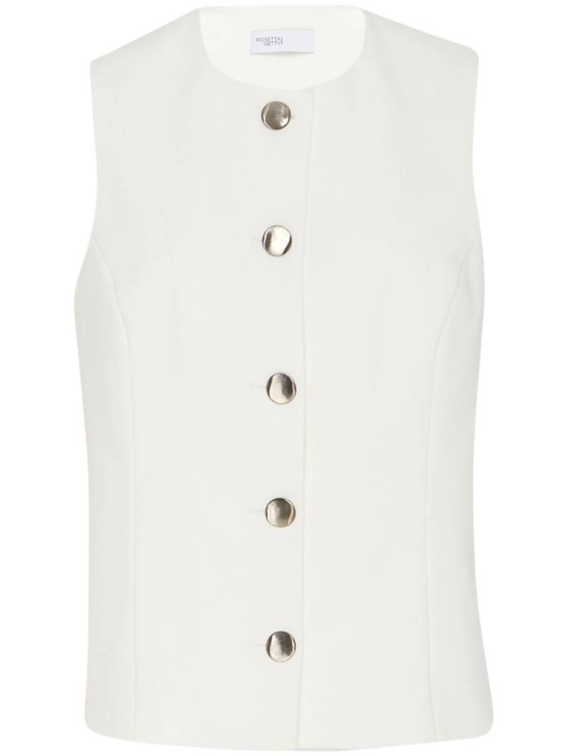 Rosetta Getty cady-texture buttoned vest - White von Rosetta Getty