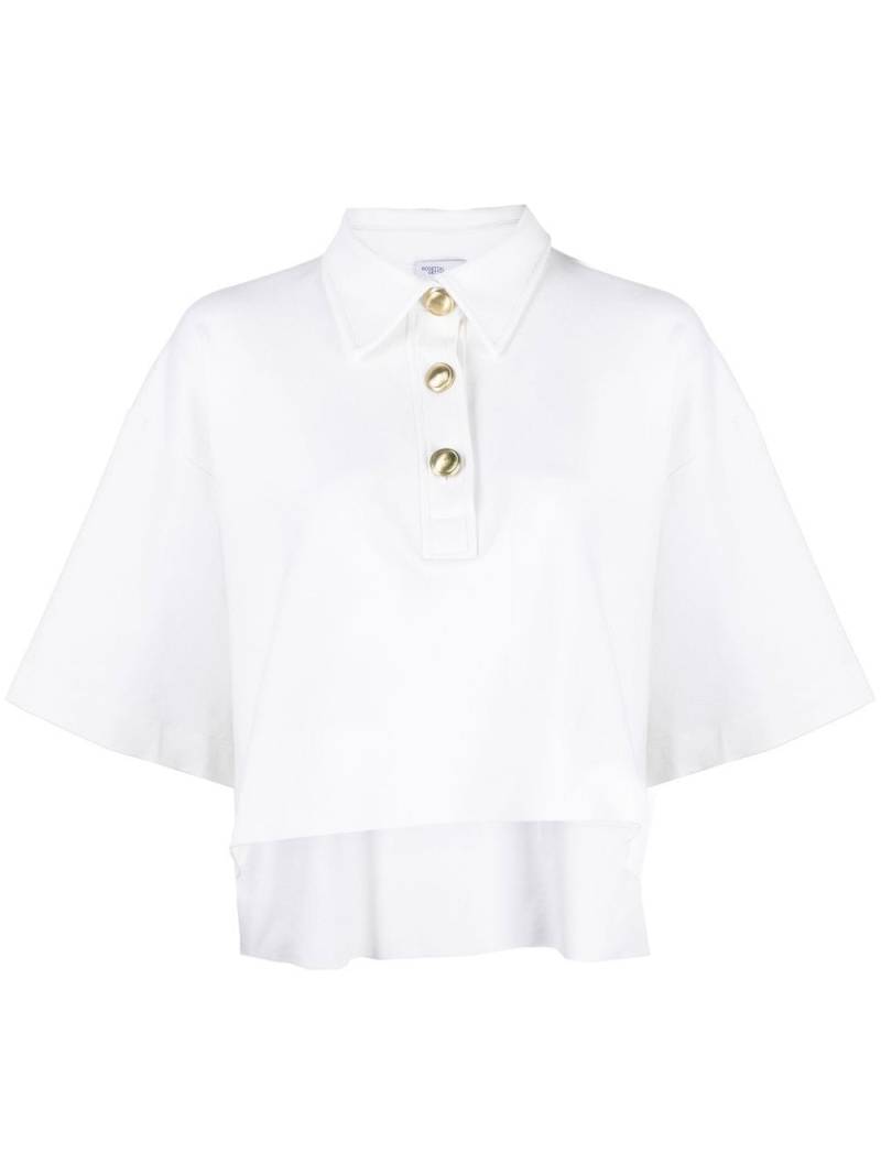 Rosetta Getty cropped short-sleeve polo top - White von Rosetta Getty