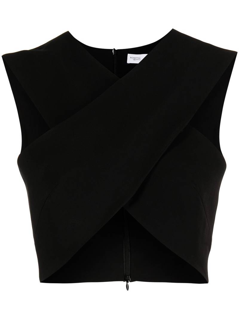 Rosetta Getty crossover cut-out top - Black von Rosetta Getty