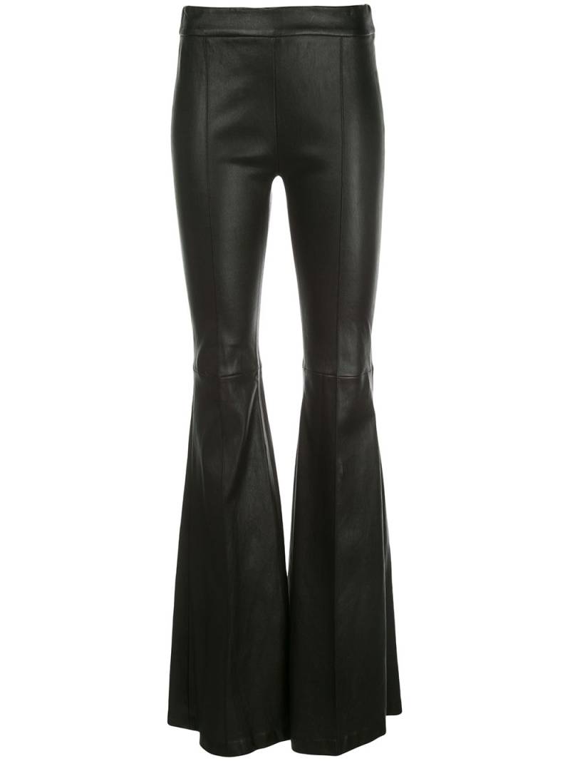 Rosetta Getty leather flared trousers - Black von Rosetta Getty