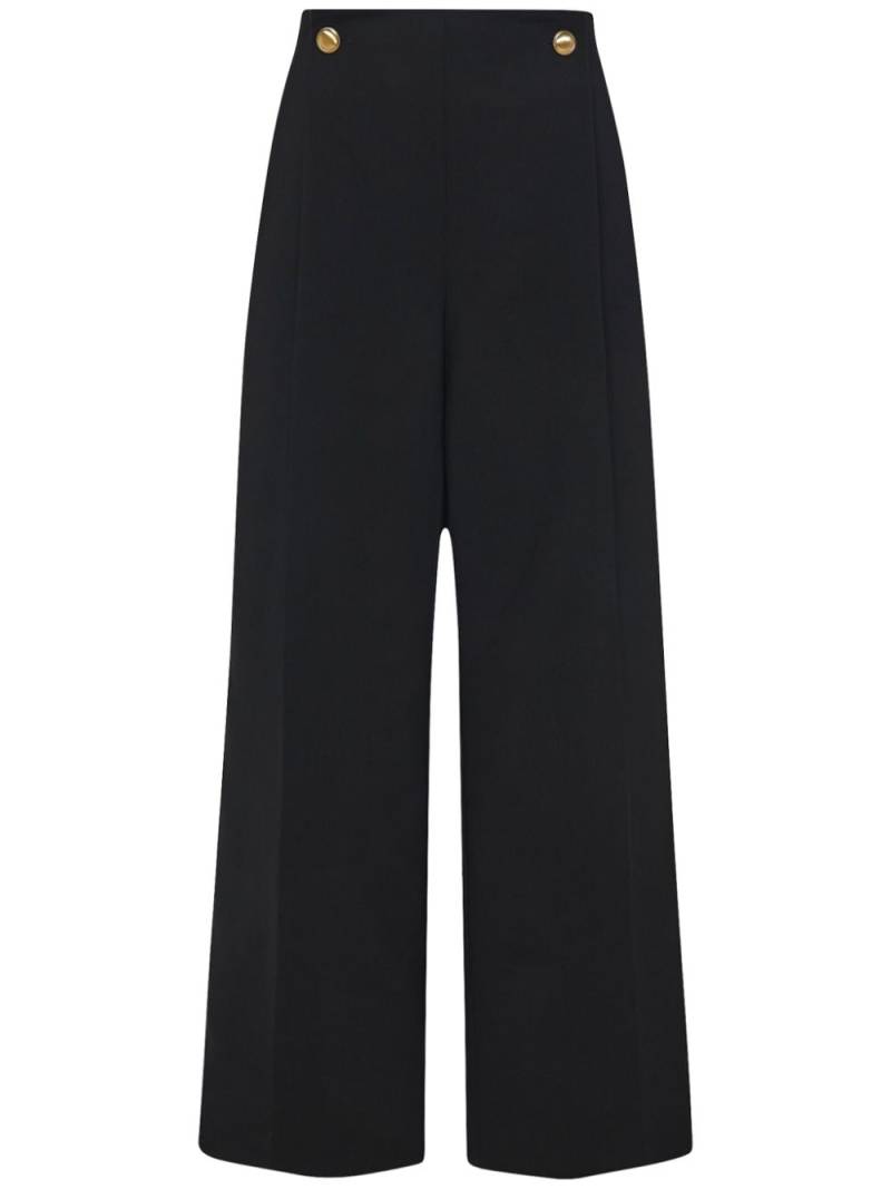 Rosetta Getty pleated wool-blend trousers - Black von Rosetta Getty