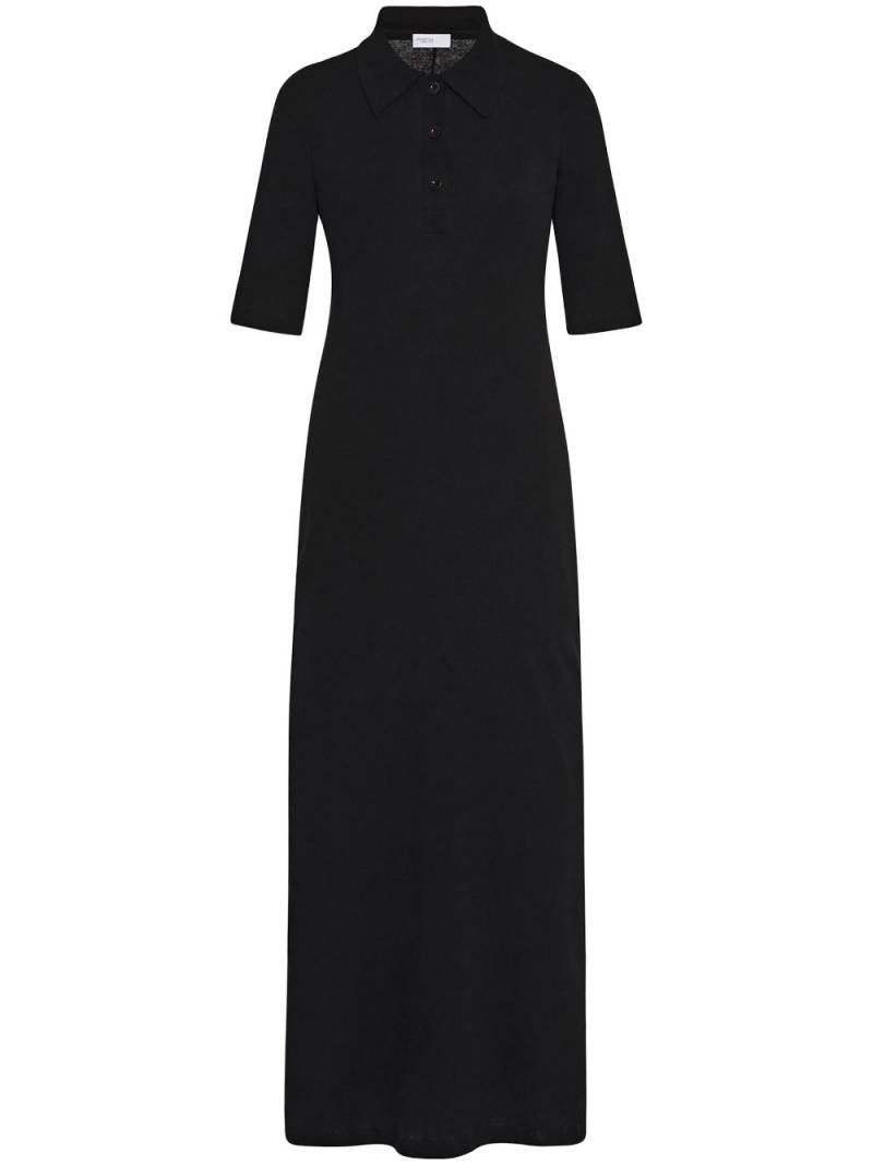 Rosetta Getty polo-collar cotton dress - Black von Rosetta Getty