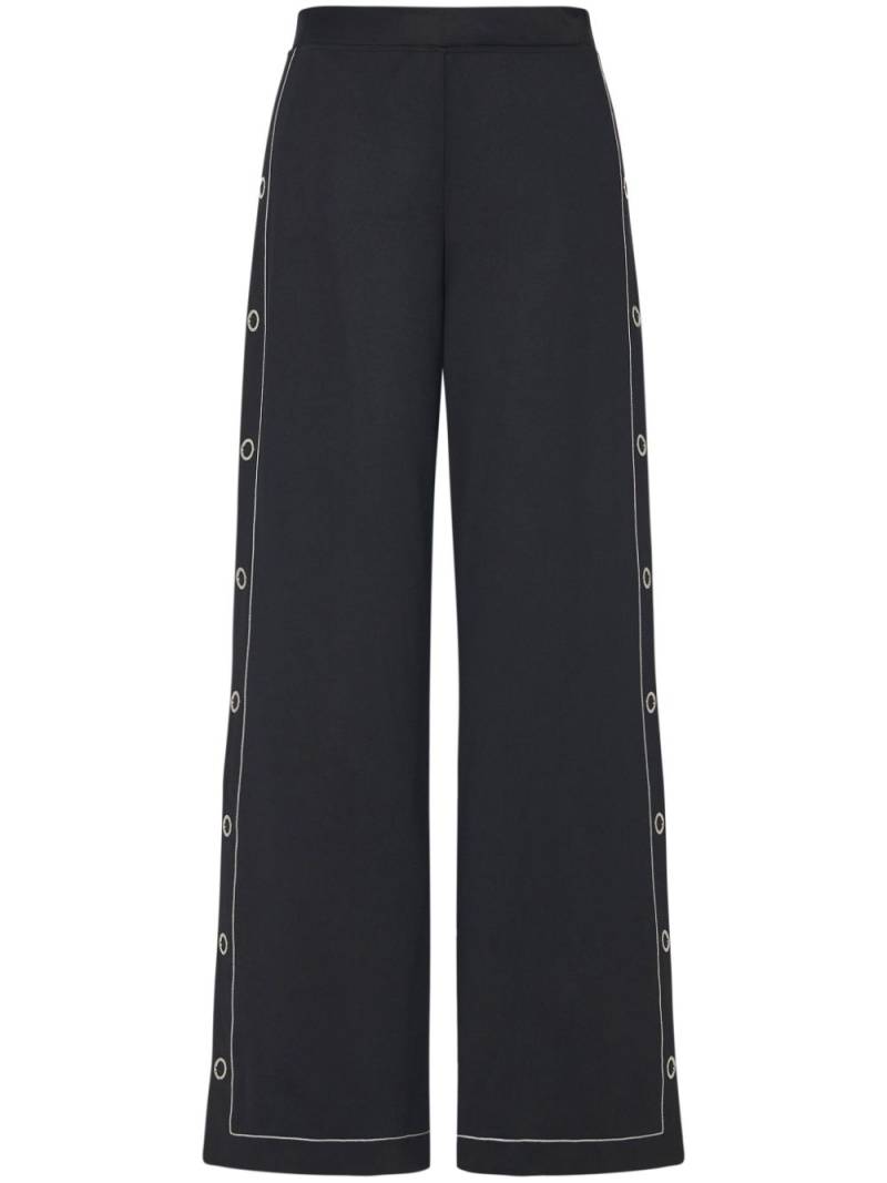 Rosetta Getty press-stud wide-leg trousers - Black von Rosetta Getty