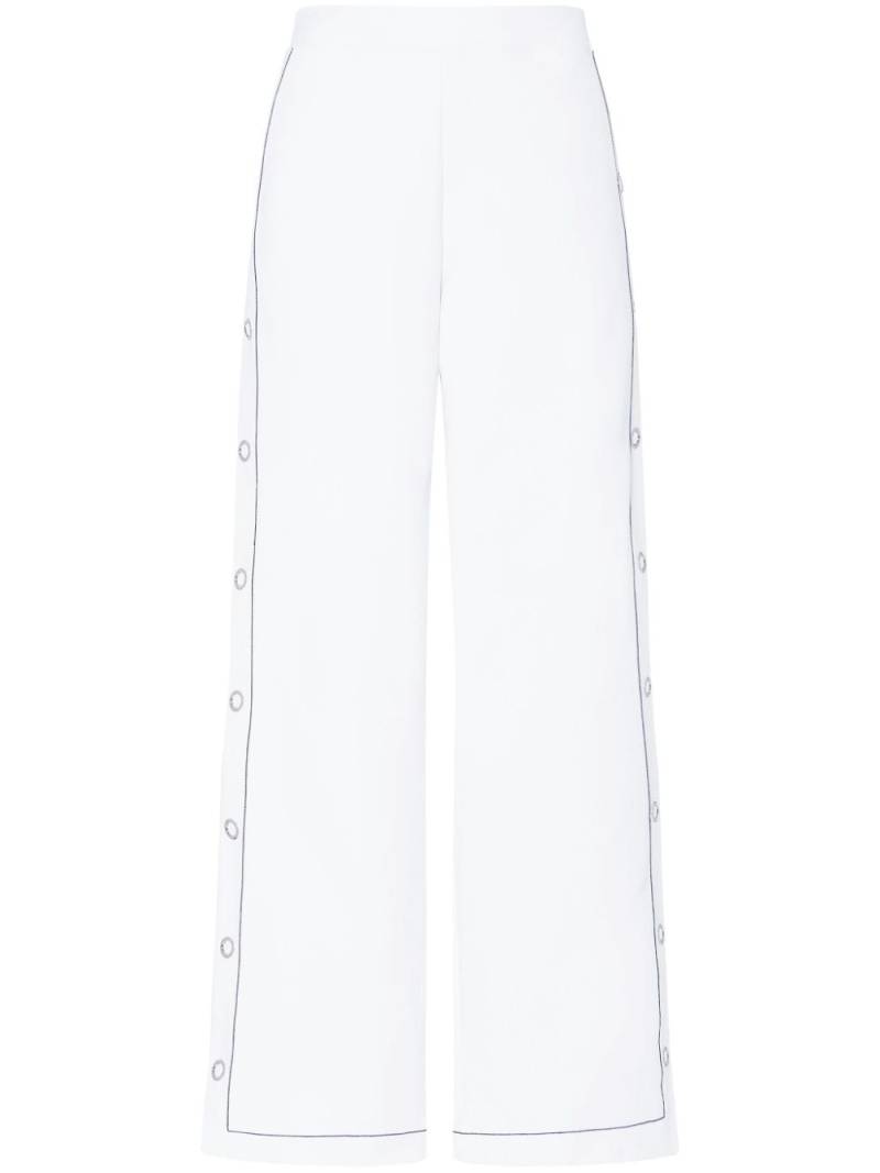 Rosetta Getty press-stud wide-leg trousers - White von Rosetta Getty