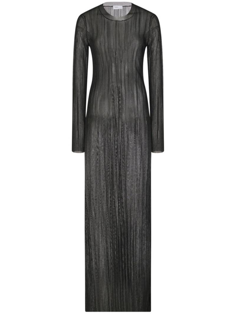 Rosetta Getty sheer plissé dress - Black von Rosetta Getty