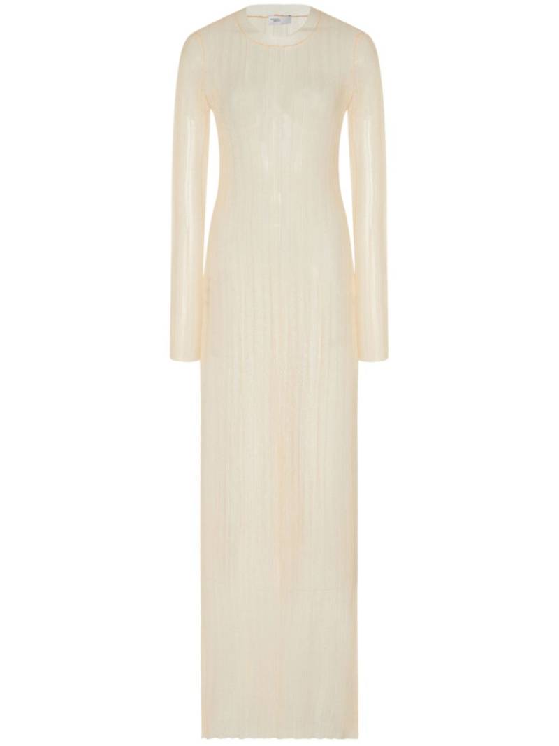 Rosetta Getty sheer plissé dress - Neutrals von Rosetta Getty