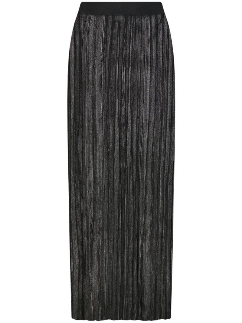 Rosetta Getty sheer plissé skirt - Black von Rosetta Getty