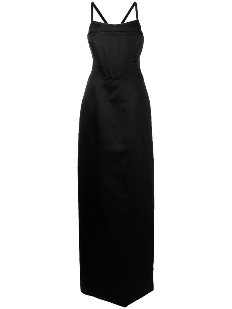 Rosetta Getty silk corset maxi dress - Black von Rosetta Getty