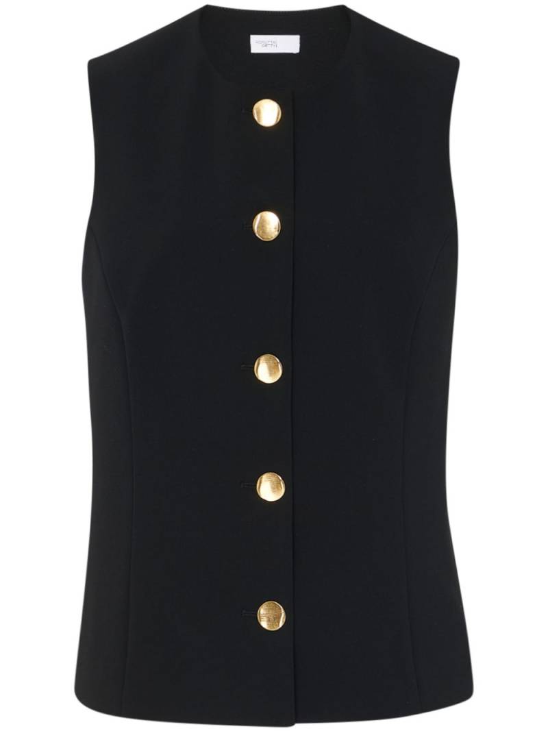 Rosetta Getty sleeveless button-up vest - Black von Rosetta Getty