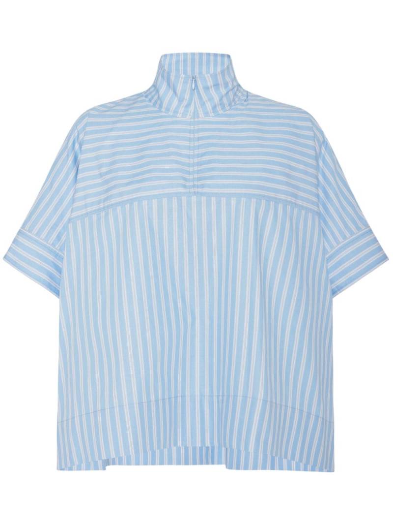 Rosetta Getty striped cotton short-sleeve shirt - Blue von Rosetta Getty