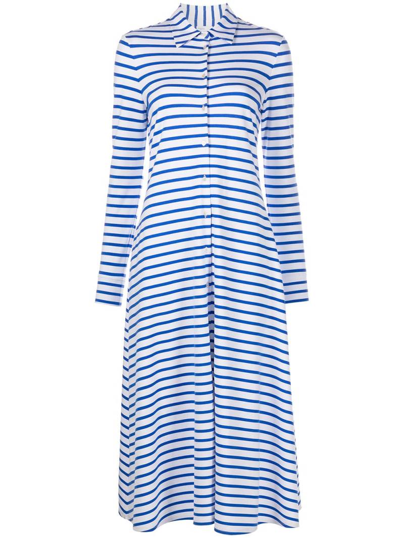 Rosetta Getty striped midi shirtdress - Blue von Rosetta Getty