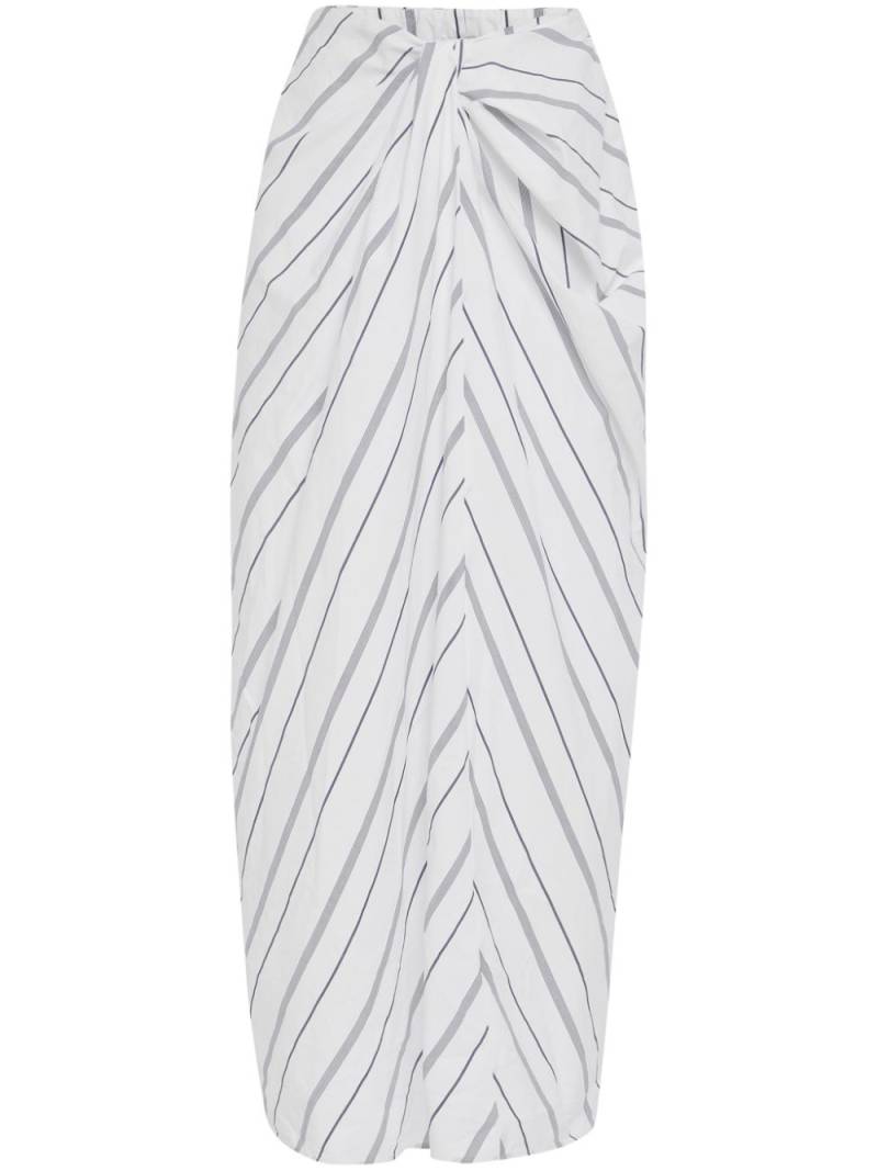 Rosetta Getty twist maxi skirt - White von Rosetta Getty