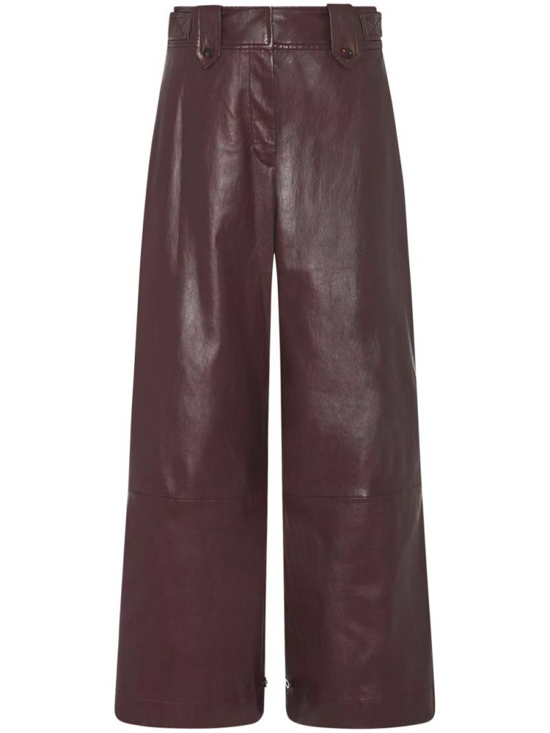 Rosetta Getty wide-leg lambskin trousers - Brown von Rosetta Getty