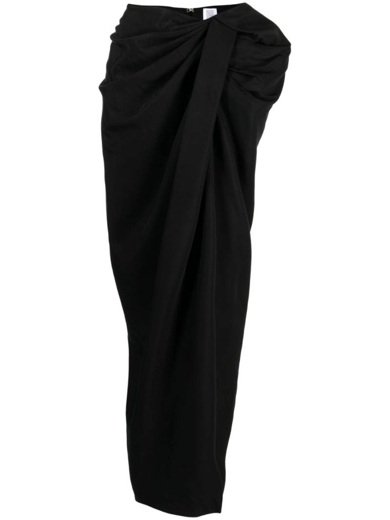 Rosie Assoulin Rosebud draped maxi skirt - Black von Rosie Assoulin