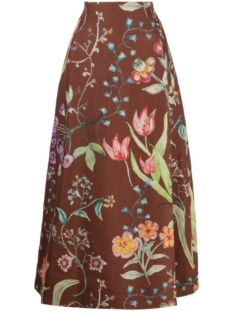 Rosie Assoulin high-waisted A-line maxi skirt - Brown von Rosie Assoulin